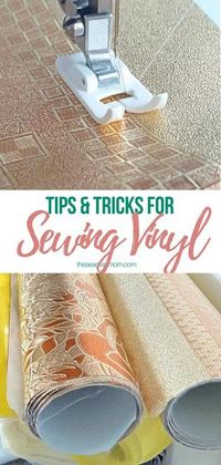 Got your eye on a pretty project that requires vinyl? That’s an amazing fabric but needs a little bit of prepping in advance. Check out these tricks for sewing with vinyl to get the best results! #easypeasycreativeideas #sewing #sewinginspiration #sewingtutorial