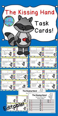 The Kissing Hand Task Cards! (Reading Comprehension)