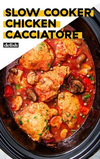 Slow-Cooker Chicken Cacciatore = Easy Dinner WinDelish