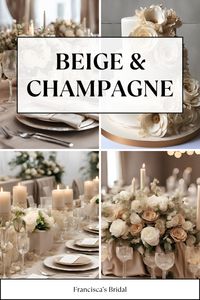 If you are looking for ideas to help you create your wedding color palette, then check out these beautiful beige and champagne wedding color ideas to help inspire you! | Wedding color schemes | Wedding color palettes | Wedding theme | Wedding theme ideas | Wedding colors | Wedding color inspiration | Wedding color ideas | Wedding themes | Wedding colors unique | Fall wedding color ideas | Winter wedding color ideas | Spring wedding color ideas | Summer wedding color ideas |