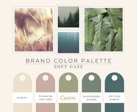 Brand color palette, "Soft Gaze" has beautiful earth tones perfect for designing your business brand. Comes with unique color hex codes. Make your brand shine with our unique colors.