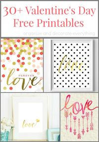 30+ Valentine's Day Printables to Decorate Your Home