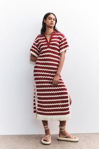 Shona Joy Crochet Dress | Featured is our LEONOR CROCHET POLO MIDI DRESS - ROMA RED/ IVORY. Shop new arrivals online now.