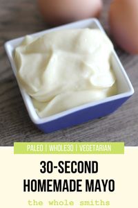 Whole30 Mayo | An easy paleo and whole30 approved olive oil mayonnaise recipe made using your immersion blender. #whole30recipes #paleorecipes #homemade