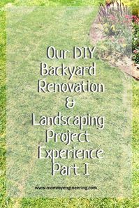 With beautiful summer weather approaching, wouldn’t you like to have an amazing backyard to enjoy it?  We did!  Our DIY backyard renovation and landscaping project was a complete success and I couldn’t be happier with the results!  Our DIY Backyard Renovation and Landscaping Project Experience – Part 1Includes Prepping & Installing sprinkler system and Sod, Building large covered patio, Laying stone pavers, garden bed/mound, raised vegetable garden, and dog run.  #HomeImprovement #DIY