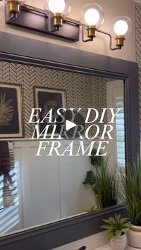 140K views · 8K reactions | I’ve done this simple DIY mirror frame in many homes over the years. It is such a simple way to upgrade a builder mirror.

It is also super affordable. I just ust used a 6” baseboard molding. Make sure you paint or stain the back side of the frame as well. You will see that in the mirror if you don’t. And using extreme mount tape is a mess free way to mount the frame. And yes, it sticks really well.

#designerstouch #mirrorframe #diyhomedecor #diyprojects #bathroommakeover | Marian Holden | Gwen Stefani · Wind It Up