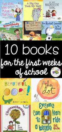 10 Books for the First Weeks of School | Literacy And Lattes