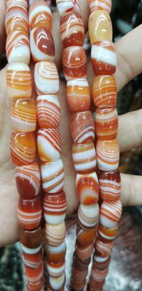 Full 16inch Large Natural Banded Agate Slice Veins Barrel - Etsy UK