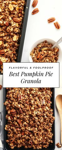 You'll love this Best Pumpkin Pie Granola—it's the perfect fall-inspired breakfast! Crunchy, sweet, and packed with flavor, it's great for cozy mornings or as a topping for yogurt during the holidays.