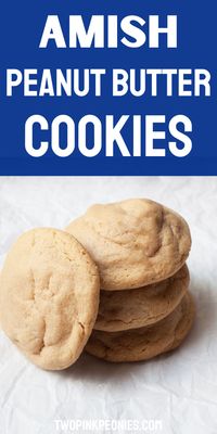 These Amish peanut butter cookies are an old fashioned Amish recipe. They are super soft!! 