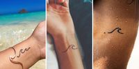 Distinct & Minimalistic Wave Tattoos