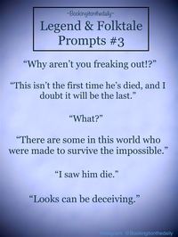 #writing #writingprompts #dialogueprompts #dailyprompts #inspiration #creativewriting #prompt #dailywritingprompts #bookingitonthedaily #dialoguewritingprompts #dialogue #writersofinstagram #writingcommunity #legend #lore #folktales #survive #mystery #secret #fantasy #legendprompt #folklore #lookscanbedeceiving