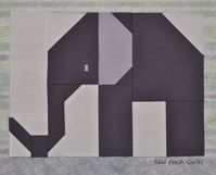 Sew Fresh Quilts: Elephant Parade - Week 1 - Large Elephant