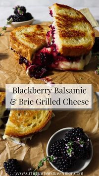 Indulge in this elevated grilled cheese sandwich with tangy blackberry balsamic jam and creamy, melted brie. A delicious twist on a classic favorite.