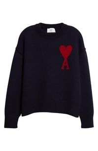 An ace-of-hearts emblem—a play on founder Alexandre Mattiussi's monogram—deals a winning look to this crewneck sweater knit from soft wool. Crewneck Long sleeves 100% wool Dry clean Made in Portugal Designer Clothing Certified to the Responsible Wool Standard (RWS) to meet rigorous animal-welfare and land-management requirements