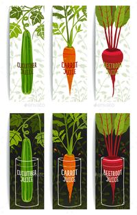 Healthy Vegetables Juices Design Collection