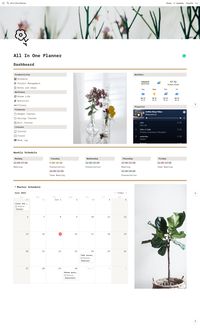 All In One Notion Planner | Notion Template, Project Planner, Budget and Fitness Tracker for Computer, Tablet and Smartphone