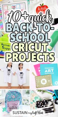 AD: From personalized binders, t-shirts, backpacks, masks and more, this collection of quick and creative Cricut back-to-school crafts is sure to get the entire family in the spirit! #cricutcreated