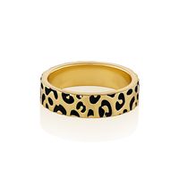 Details Materials Measurements Rx We're fe-line good in this Leopard Print Ring. Pair it with the Cat Face Ring for a purr-fect stack. Made in gold vermeil, a thick layer of 18K gold over sterling silver, with black enamel fill Use our Ring Sizer to find your perfect fit Band thickness: 5 mm Complimentary gift packaging is included for each jewelry order, which includes a crisp white V Coterie Mini Book Box and velvet storage pouch. To be eco-minded, we will combine items into fewer boxes when p