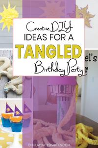 Make your daughter’s birthday the BEST PARTY EVER with these Rapunzel party ideas. After reading this, you’ll have your party plan all set with plenty of Rapunzel themed decorations and favors, food and cake inspired by Disney’s Tangled, and loads of easy DIY Rapunzel party ideas you can make (like printables, crafts, and bags)