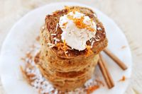 Vegan Carrot Cake Pancakes - The Colorful Kitchen