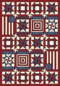 Independence Quilt Pattern. Complete instructions for each block and layout.