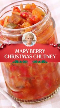 Mary Berry’s Christmas Chutney is made with tomatoes, red peppers, aubergine, green pepper, onions, garlic, granulated sugar, white wine vinegar, salt, coriander seeds, paprika, and cayenne pepper. This delicious chutney recipe creates a flavorful condiment that takes about 1 hour and 50 minutes to prepare and can serve up to 8 people.