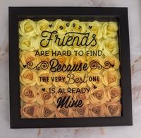 Best Friend Floral Shadow Box, Home Decor Gift