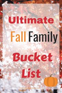 Family Fall Bucket list