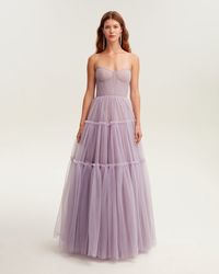 Lavender tulle maxi dress with ruffled skirt, Garden of Eden ➤➤ Milla Dresses - USA, Worldwide delivery