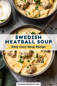 Made with tender, juicy meatballs, hearty egg noodles, and a deliciously creamy sauce, this Swedish Meatball Soup is the ultimate comfort food. It’s hearty, satisfying, and melts in your mouth delicious!  