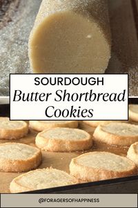 These buttery sourdough shortbread cookies are one of our most popular sourdough discard recipes. These sourdough cookies are so simple, easy and fast to make. They can be made start to finished the same day or you can freeze the dough to make them ahead of time. These make a great last minute dessert to use you extra sourdough starter discard or you can save them as a yummy treat for the dessert table during the holiday season. They also make a great addition to coffee or a tea party.