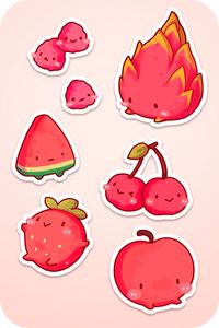 Fruit Pals Sticker Pack – Fluffnest