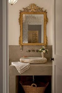 antique mirrors bathroom gold mirror over stone sink gorgeous french farmhouse style