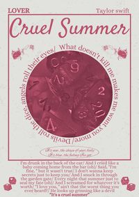 Cruel summer- poster- Taylor Swift- lover #cruelsummer #cruelsummertaylorswift #lover #loveralbum #taylorswift #taylornation #swiftie