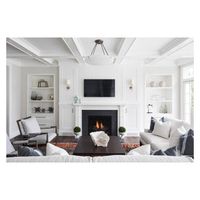 Minnetonka Beach House | Custom Home - Beach Style - Living Room - Minneapolis - by Streeter Custom Builder | Houzz