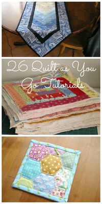 26 Quilt as You Go Tutorials / patchworkposse.com #easysewingprojects #tutorial #quilting