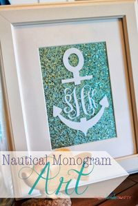 20 Minutes Tuesday | Nautical Monogram Art - Shes {kinda} Crafty