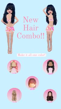 Hair combo outfit combo hacks dti