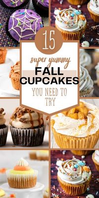 15 Fall Cupcake Recipes You Need to Try - easy and delicious fall recipes to try this season. From caramel apple cupcakes to pumpkin spice, get inspired this fall with these yummy cupcake recipes. fall baking | yummy cupcake recipes | fall cupcake recipes | apple spice cupcake | halloween cupcakes | fall recipes | kids recipes | easy baking | easy cupcake recipes