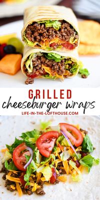 Grilled Cheeseburger Wraps are everything you love about a cheeseburger all wrapped up in a flour tortilla then grilled to perfection.