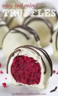 Red Velvet Truffles are a must make Valentine’s Day treat. Delicious red velvet cake balls covered with white chocolate. So easy and oh so yummy!!!