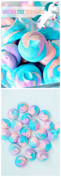 Unicorn Poop Meringues : How to make Meringue Cookies, easy recipe