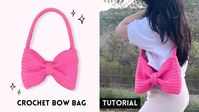 crochet bow bag tutorial by Biyabimi | beginner friendly - cozy crochet series EP 4