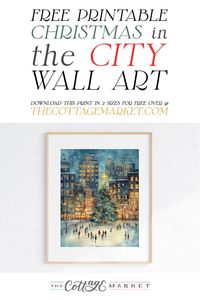 Free Printable Christmas in the City Wall Art  Add a touch of urban holiday magic to your home with Free Printable Christmas in the City Wall Art—chic and festive!  Oh the magic of Christmas in the City! To celebrate we have a New Free Printable Christmas In The City Wall Art creation for you! Wouldn’t this look great as part of your gallery wall or hanging solo! How about in a beautiful frame on the Mantel, as part of a Vignette or simply placed on a shelf, side table or counter top! I