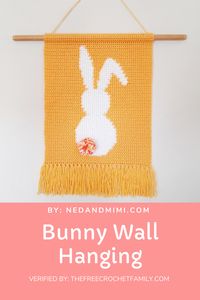 This bunny wall hanging pattern by nedandmimi.com is an easy skill level pattern and would look beatiful in any nursery as spring sneaks upon us.