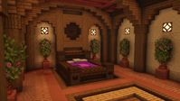 i made a cool bedroom in minecraft :)