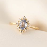 New✨Victoria Ring 1ct Natural blue sapphire💎 Unheated & untreated sapphire is a true gift from earth. The focal stone sparkles soft pastel blue. You can appreciate this delicate color only with natural sapphires💎