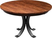 Amish Eclipse Single Pedestal Dining Table Eye catching pedestal table for dining room. Amish made in America. #diningtable #pedestaltable