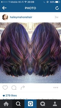 Oil slick hair …